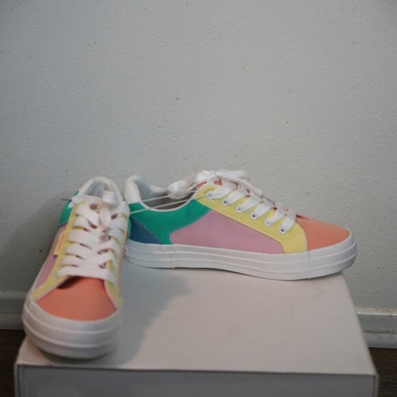 Rocket Dog Cheery Plush Foam Comfort Summer Sneaker Size 9 / Color Block Rainbow - Picture 4 of 12